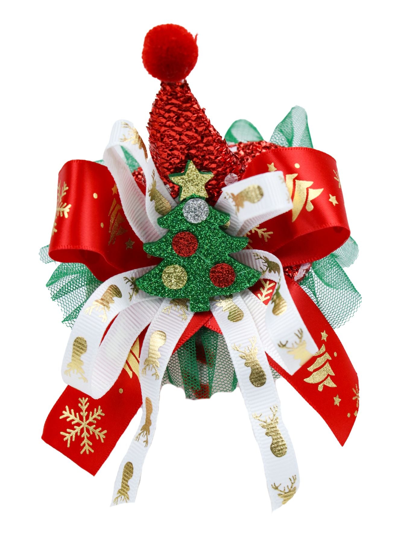 Docena de Elegantes Diademas Navideñas de Sombreritos con Astas de Reno Varios Personajes