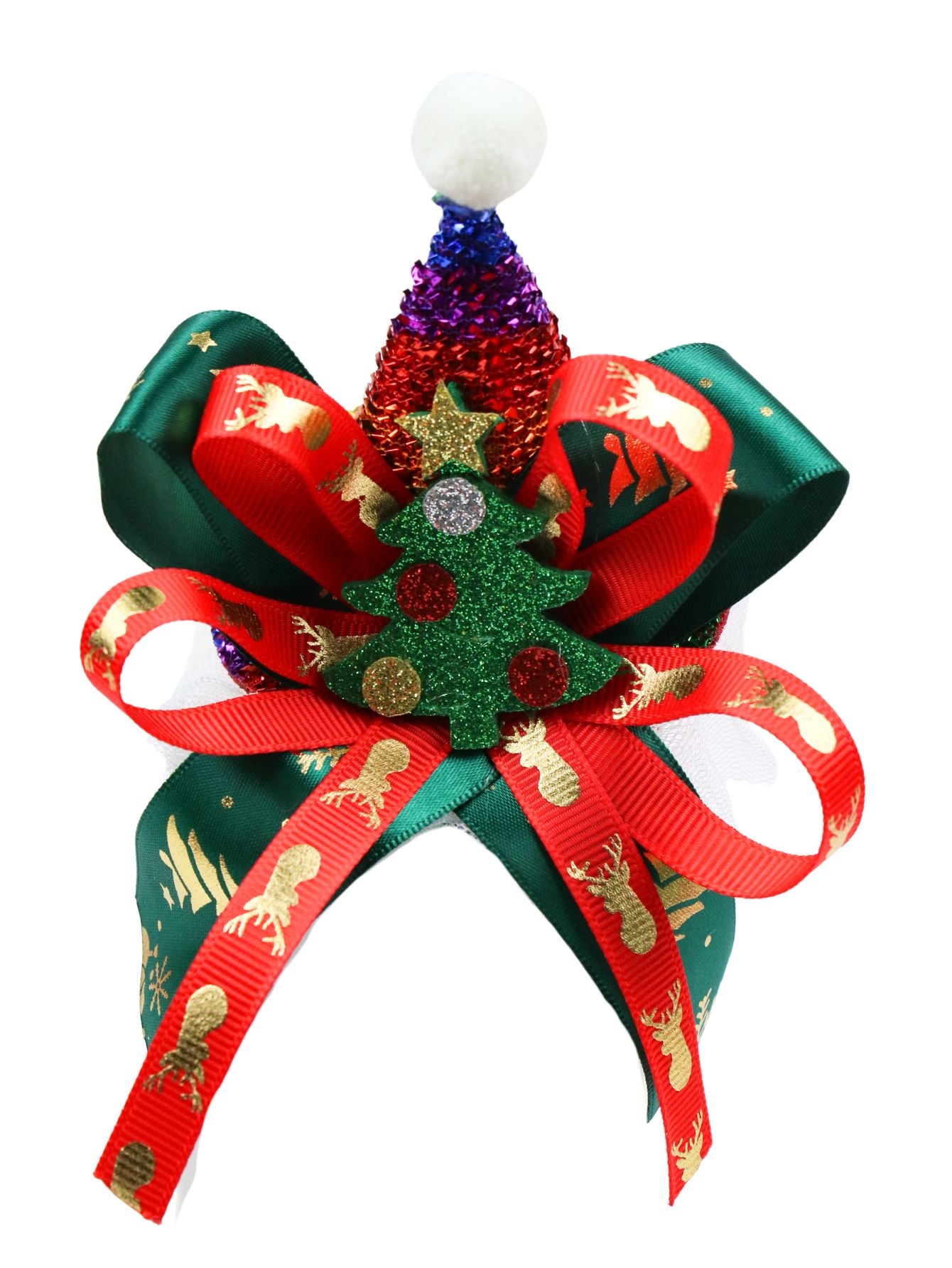 Docena de Elegantes Diademas Navideñas de Sombreritos con Astas de Reno Varios Personajes