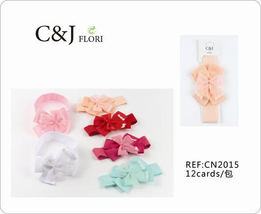 Docena De Cintas Para Cabello De Moño Con Detalle de Estrellas Pedrería Multicolor