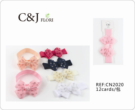 Docena de Cinta el para Cabello de Moño con Puntos Brillantina Multicolor