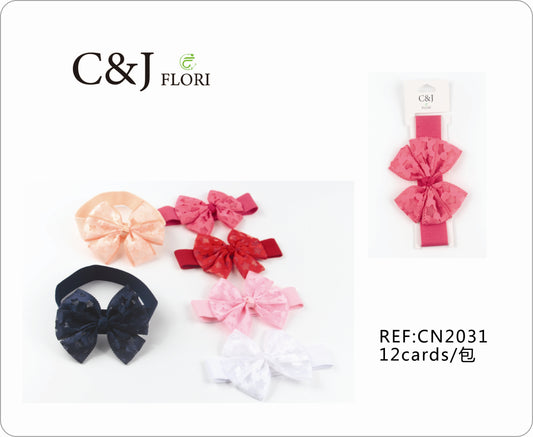 Docena Cinta para Cabello con Moño de Listón de Estrellas Multicolor