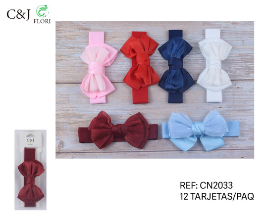 Docena Cinta Para Cabello De Moño Tul Brillante Multicolor