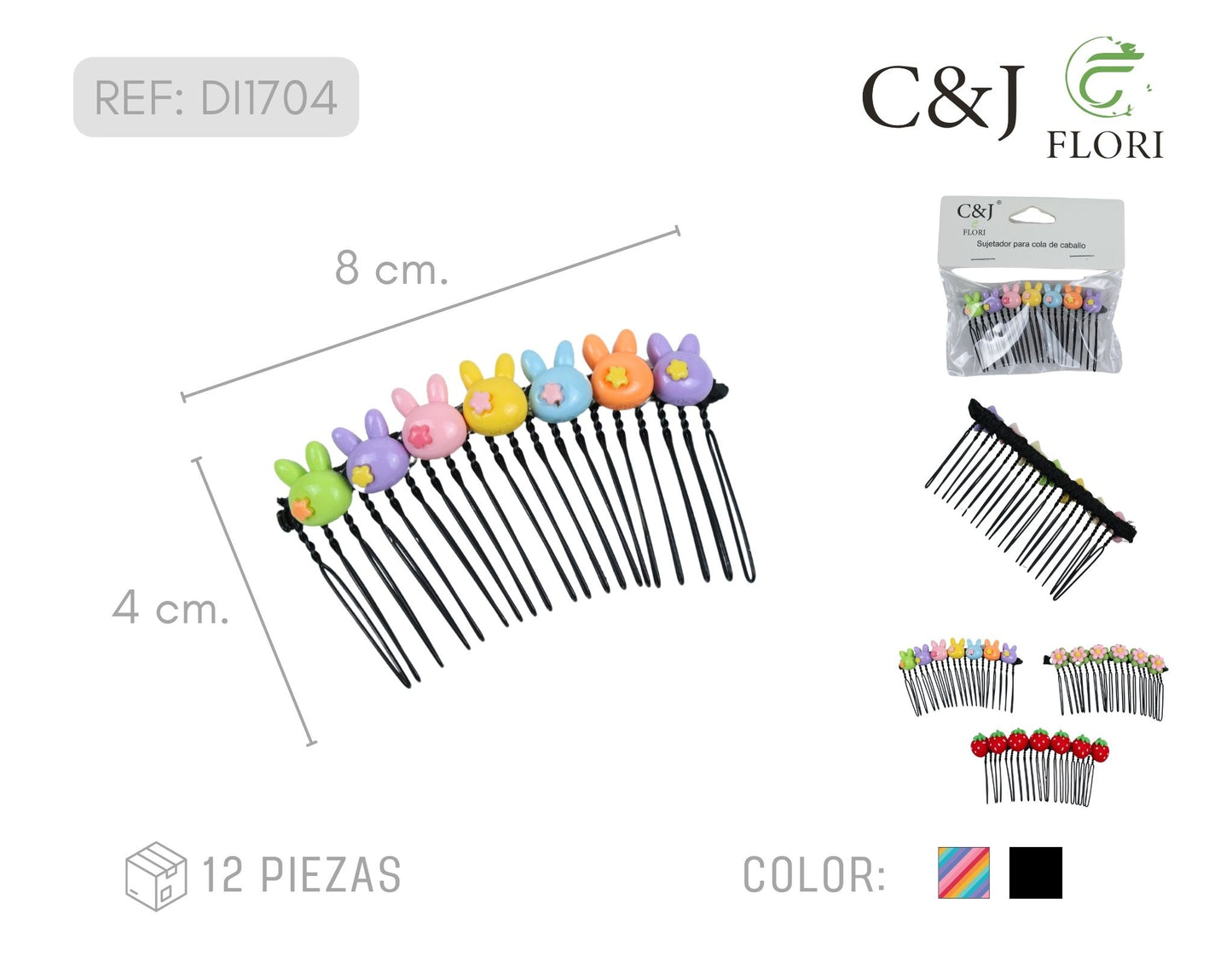 Docena Peinetas Chica Invisibles para el Cabello Peinado Fácil para Niñas