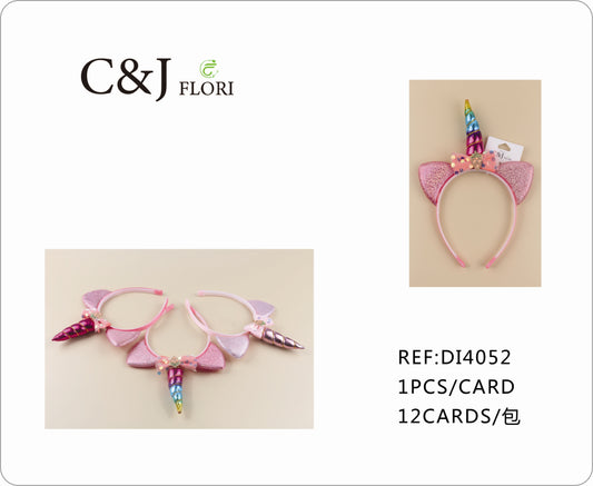 Set de 12 Diademas para el Cabello de Unicornio con Cuerno Para Fiesta Unitalla