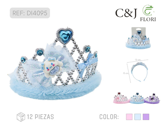 12 Coronas para el Pelo de Personajes Kawaii Detalles en Tul para Fiesta