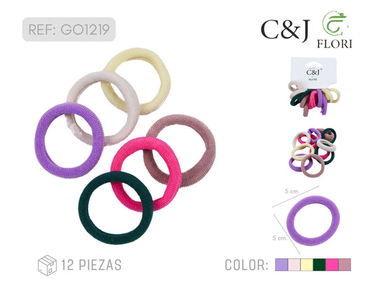 Docena de 12 Ligas para el Cabello de Colores