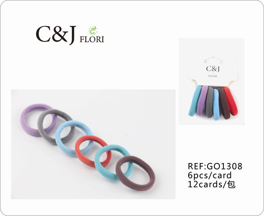 Docena de 6 Ligas Resistentes para el Cabello Colores Neutros