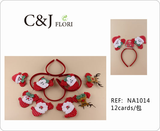 Docena de Diademas navideñas de Personajes Navideños en Fieltro